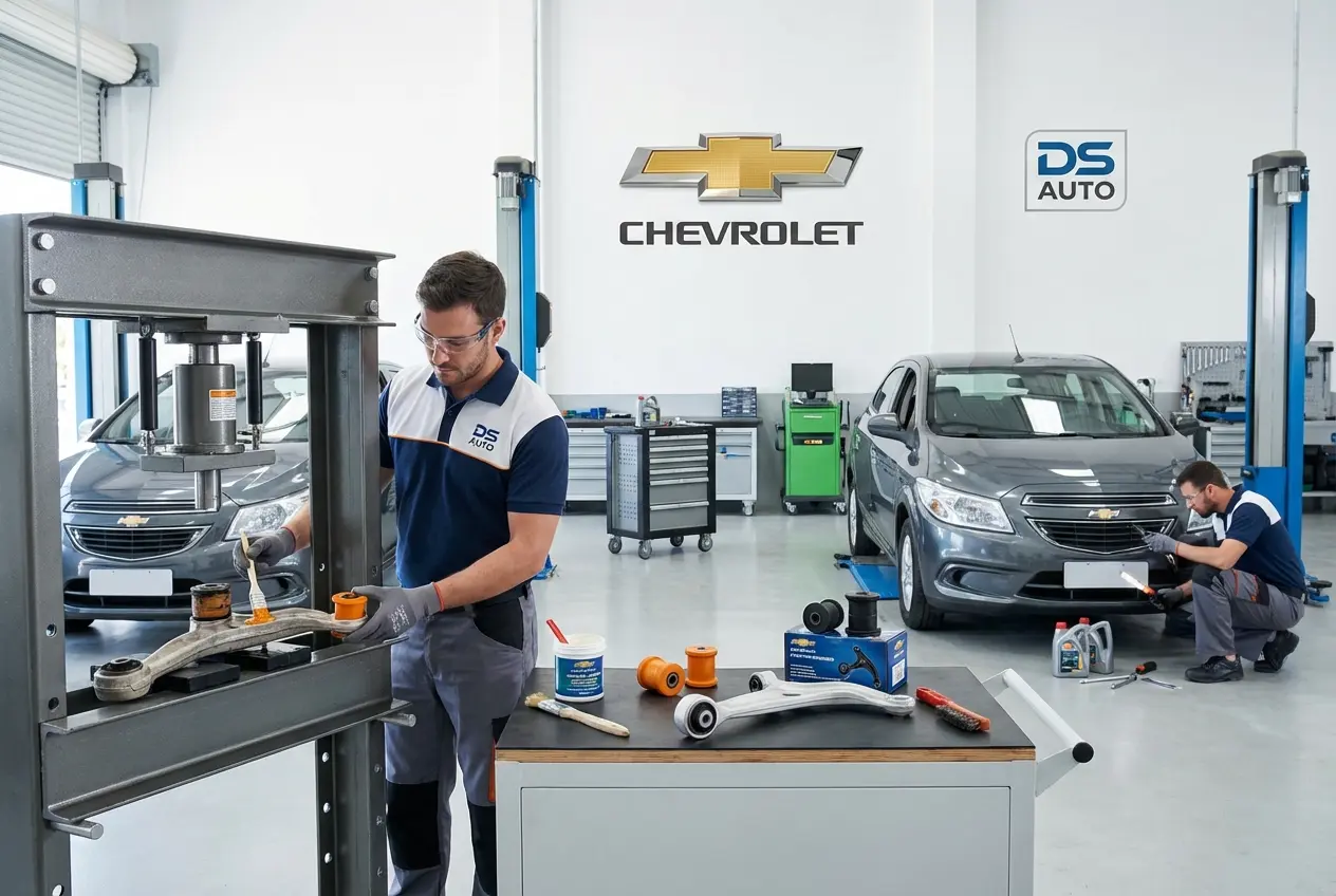 Замена сайлентблоков передних рычагов Chevrolet в автосервисе «DS Auto» в Жуковском
